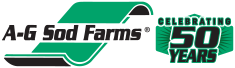 A-G Sod Farms Logo Celebrating 50 Years