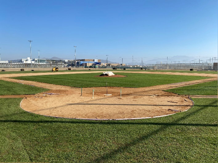 Finished Big roll installation at Liberty High School baseball field
